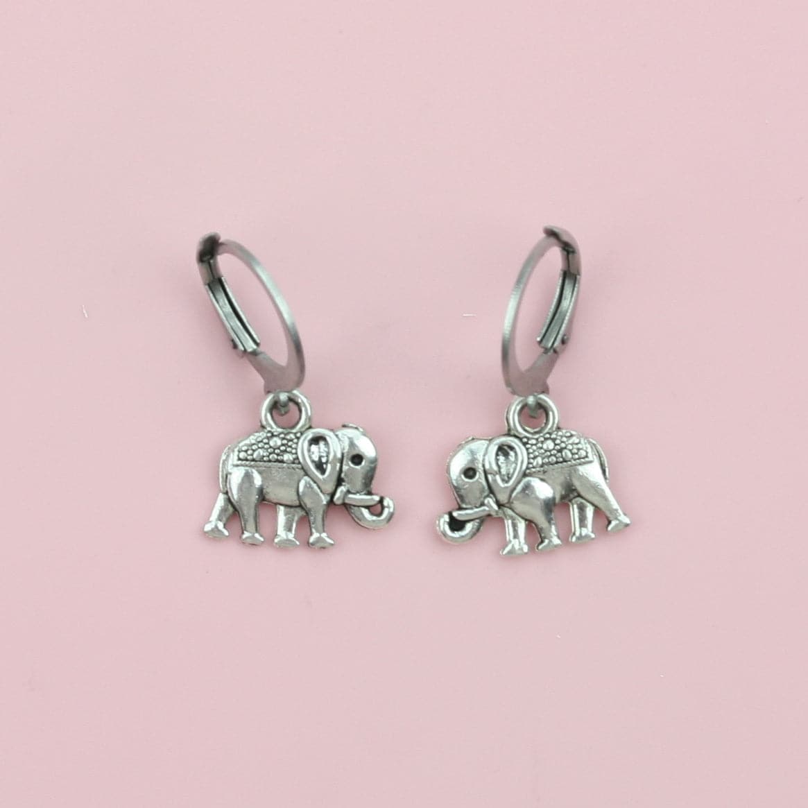 Elephant Hoop Earrings