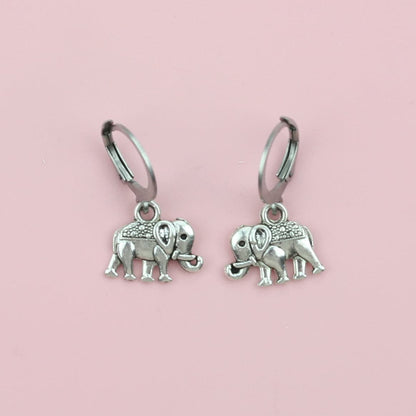 Elephant Hoop Earrings