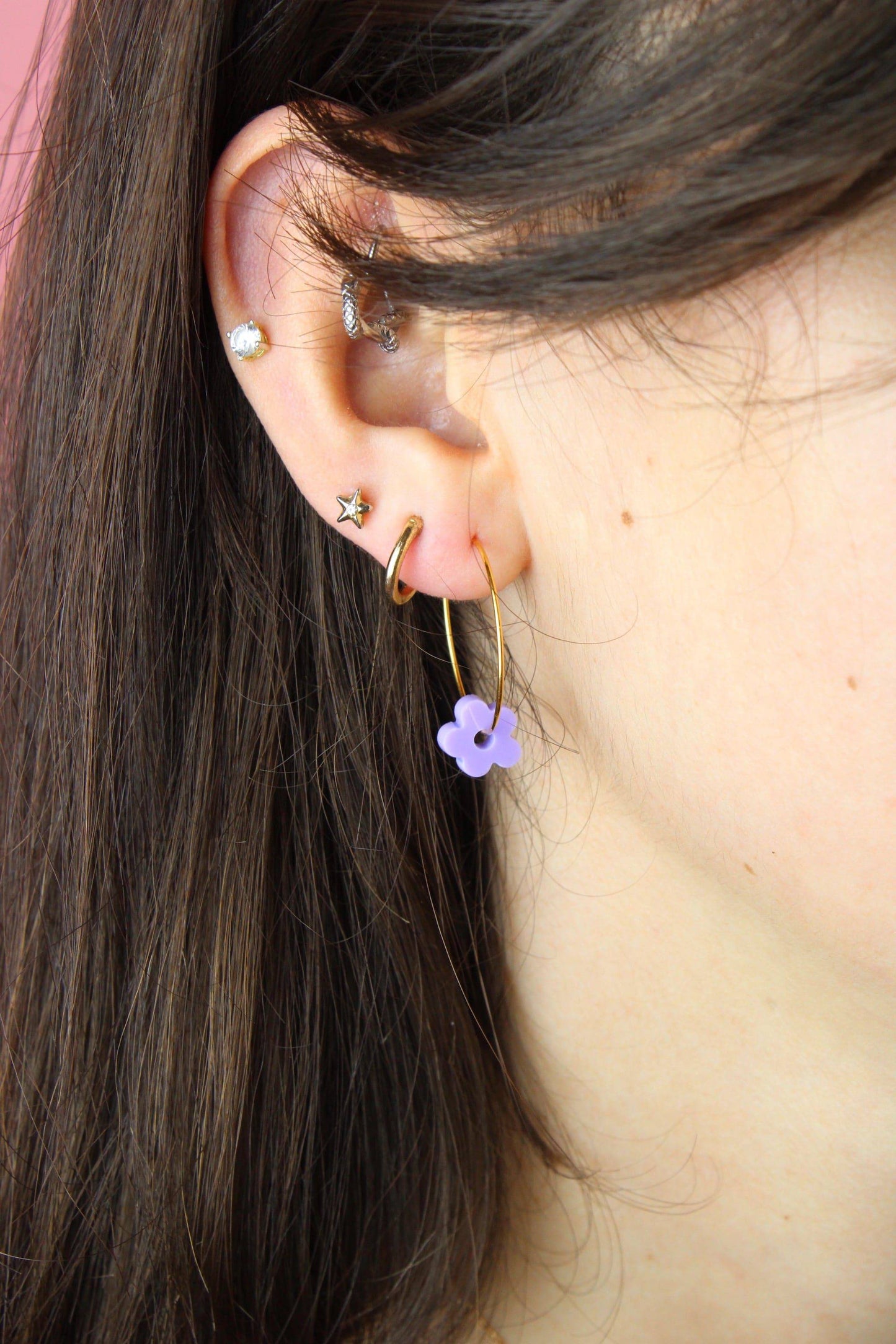 Dreamhouse Flower Power Hoop Earring Set