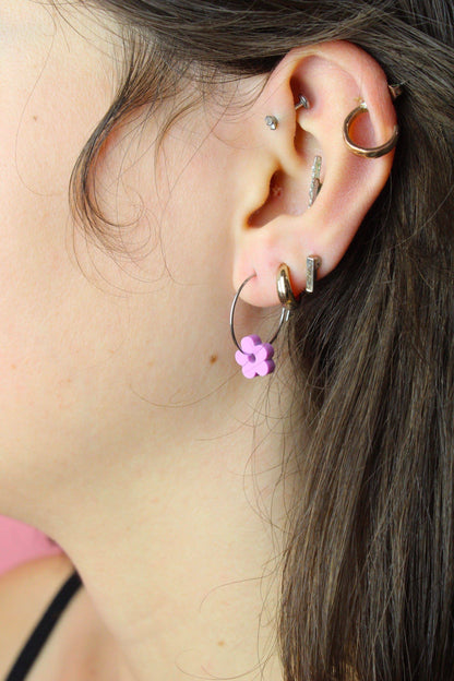 Dreamhouse Flower Power Hoop Earring Set