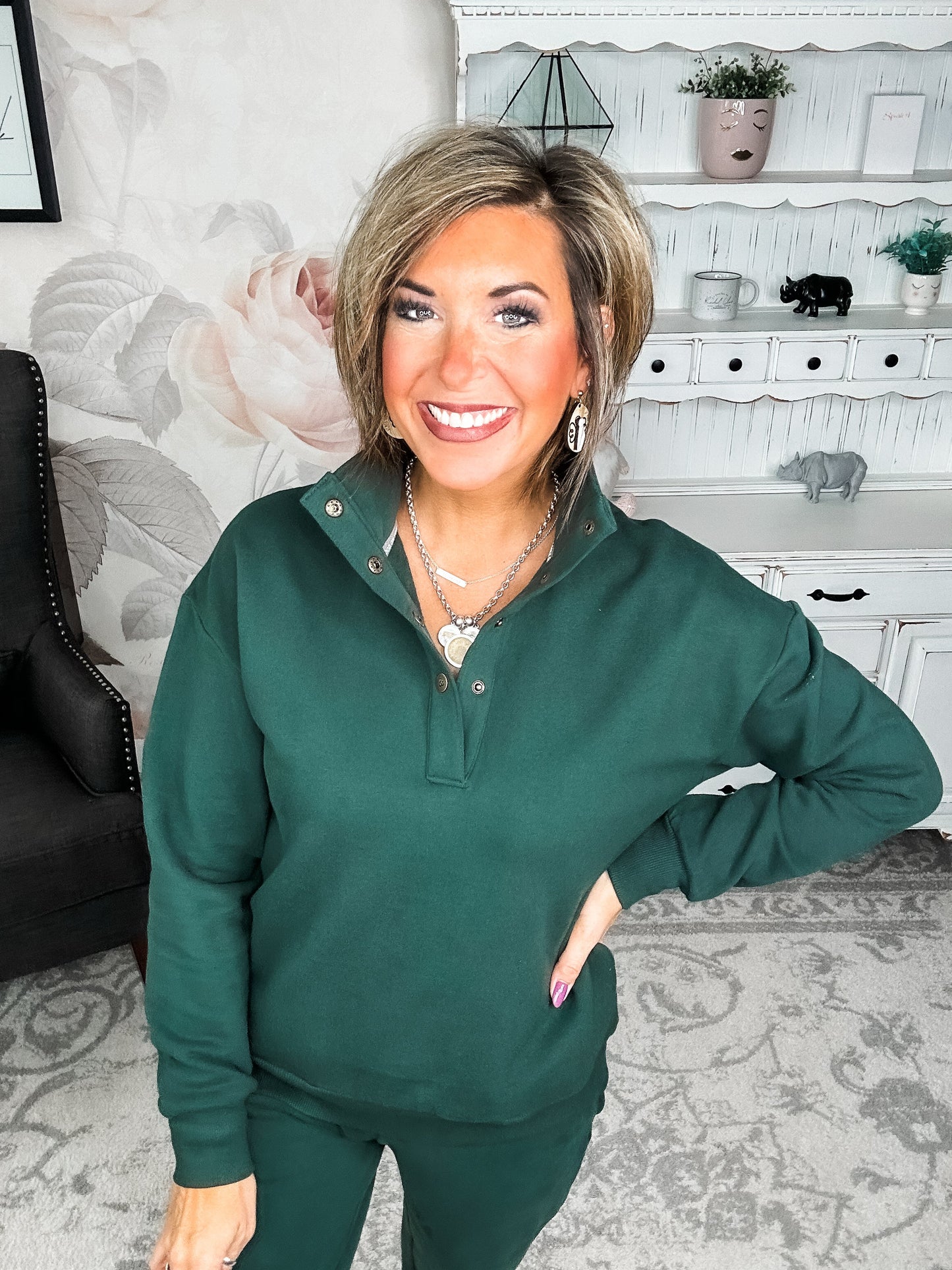 Ampersand Avenue Never Better Joggers - Forest Green