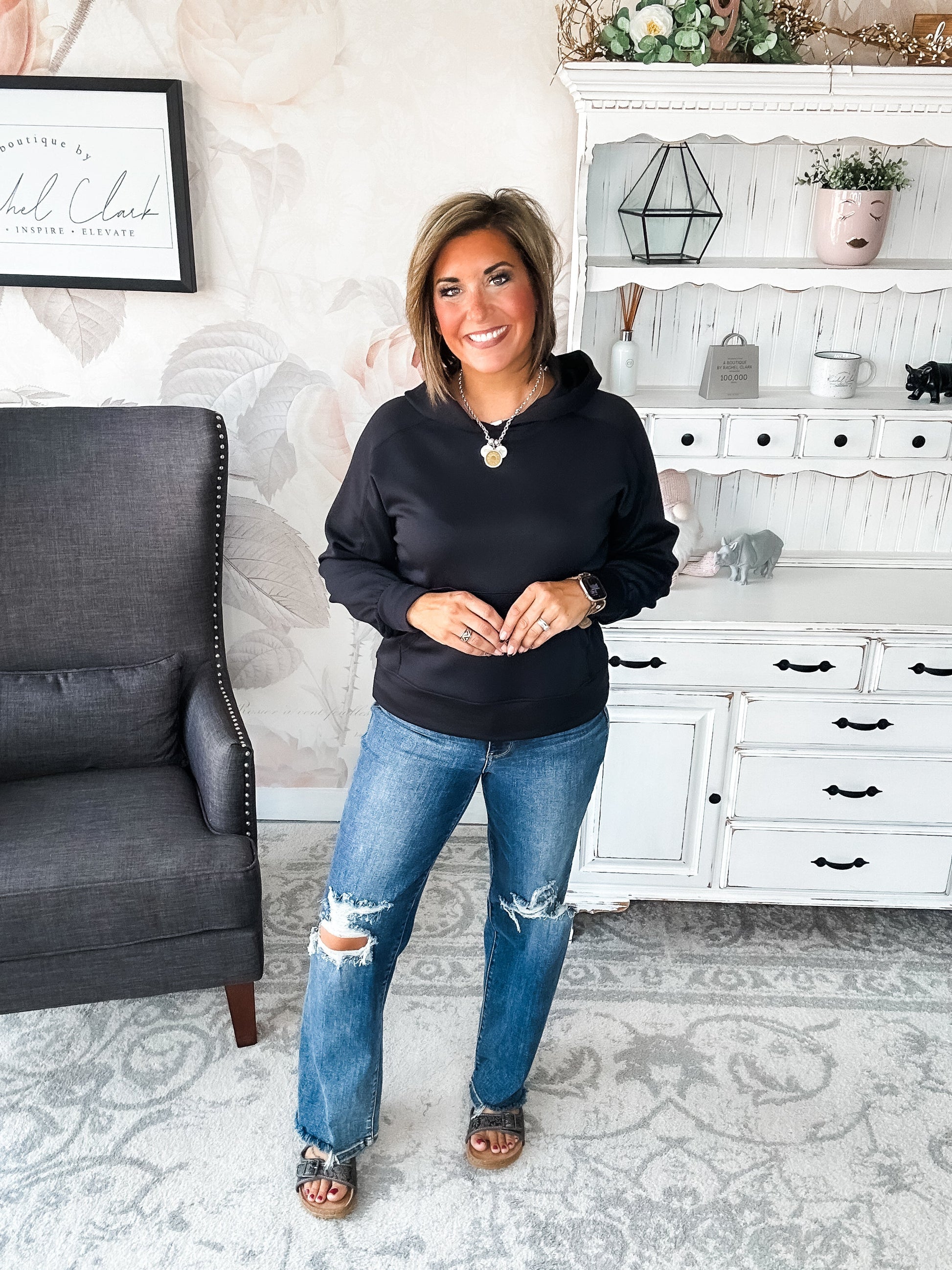 Charmed On The Weekend Hoodie - Black