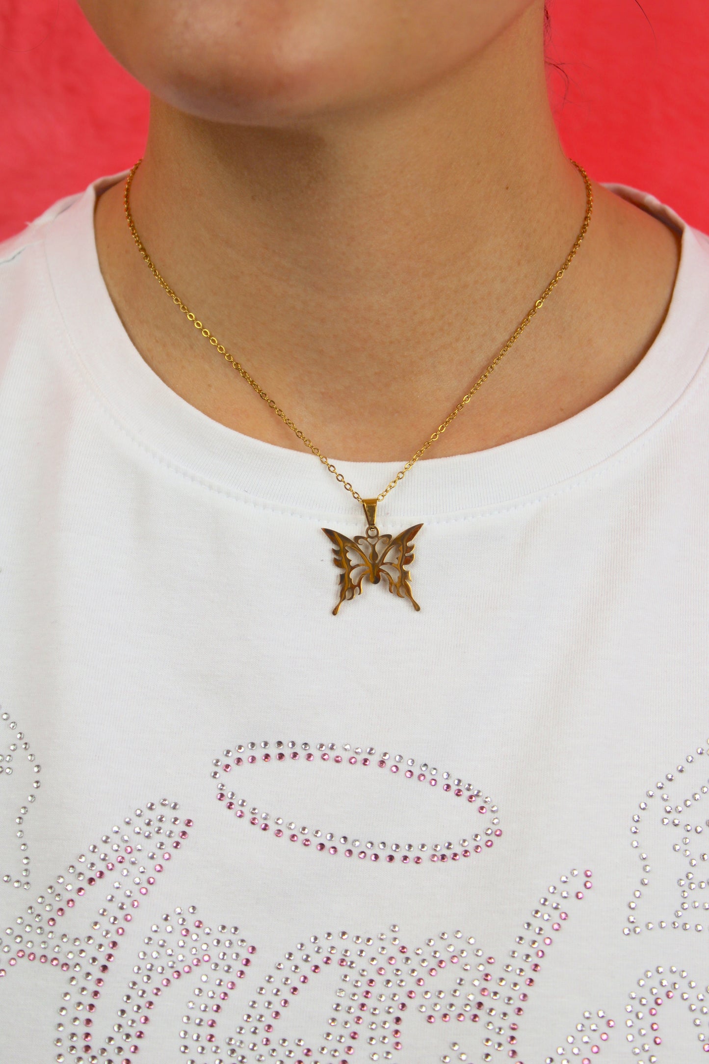 Ethereal Butterfly Necklace (Gold Plated)