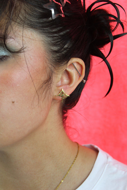 Ethereal Butterfly Stud Earrings (Gold Plated)