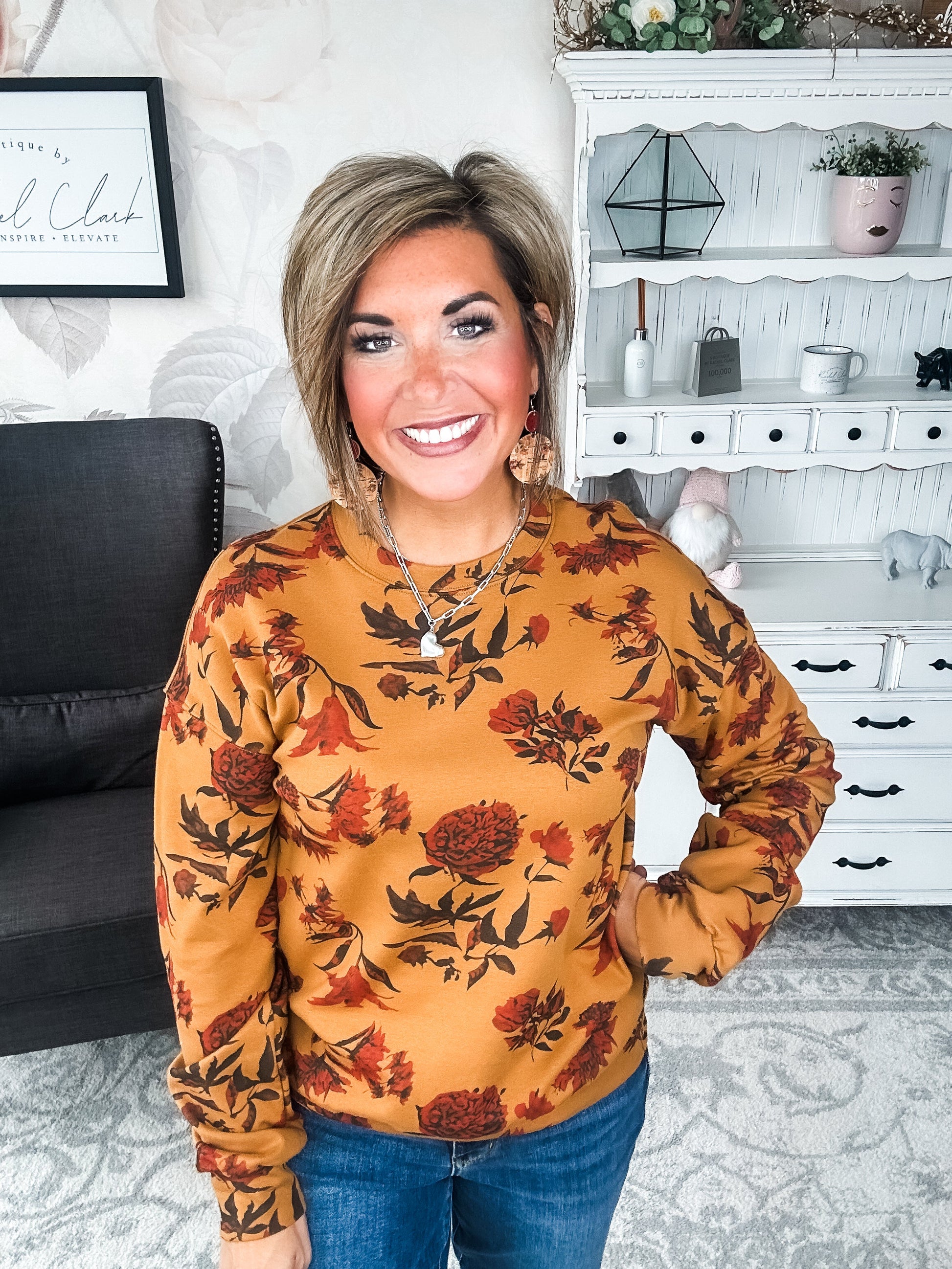 Ampersand Avenue University Pullover - Fall Bouquet