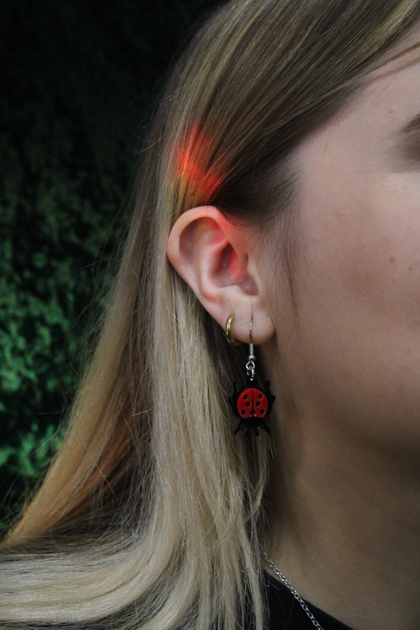 Dotty For You Ladybird Earrings - Bright Red