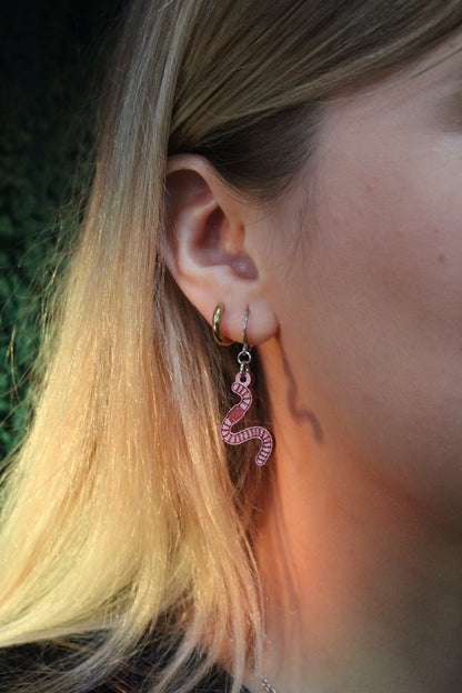Do The Worm Huggie Hoop Earrings