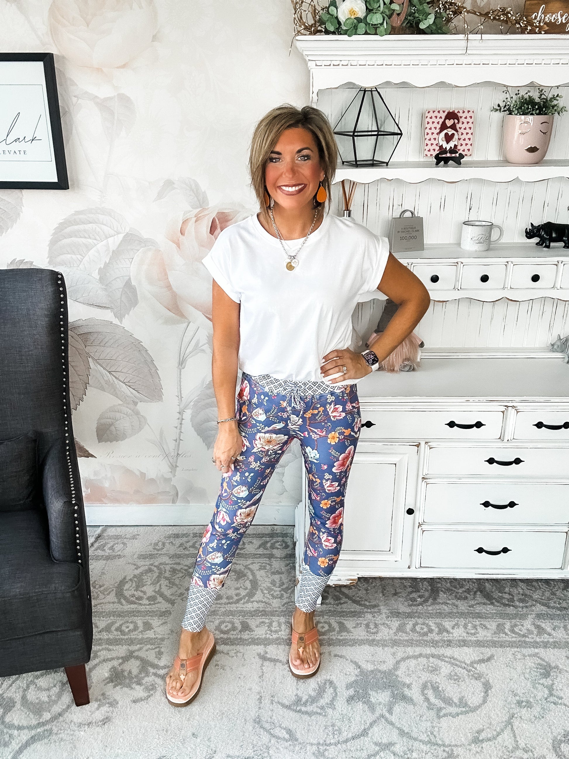 Ampersand Avenue Triple Stretch Joggers - Dancing Floral
