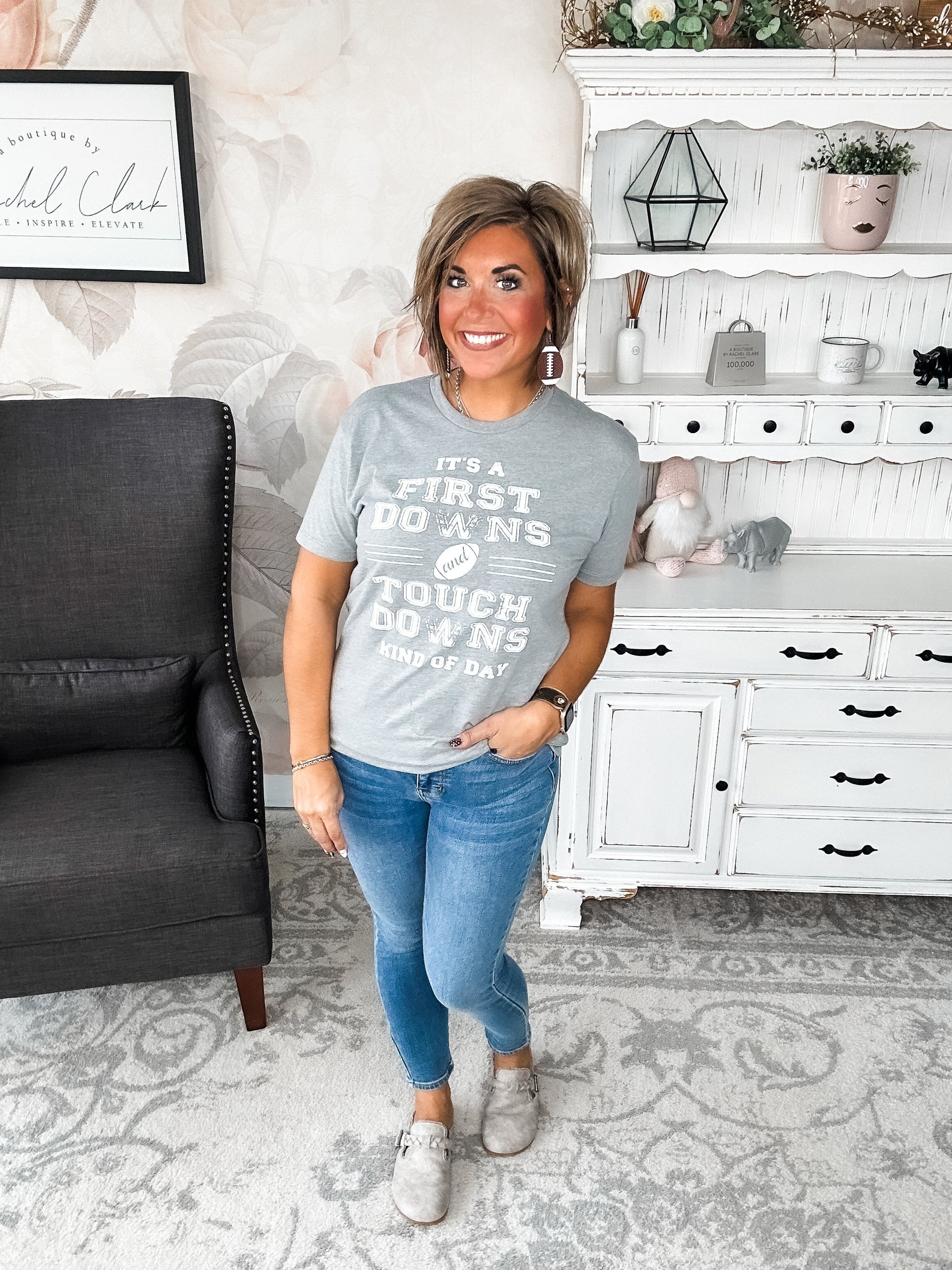 First Downs and Touchdowns Graphic Tee