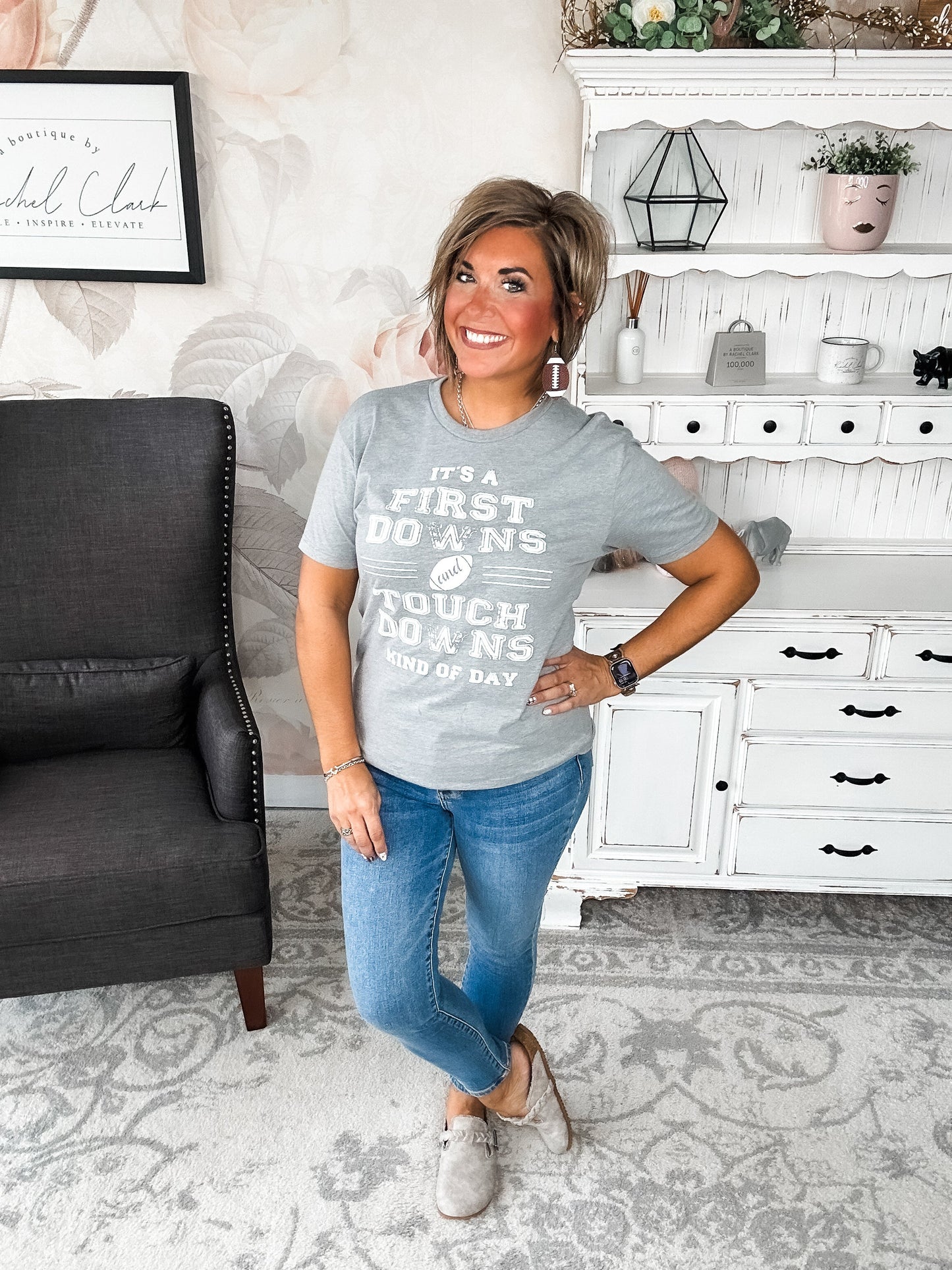 First Downs and Touchdowns Graphic Tee