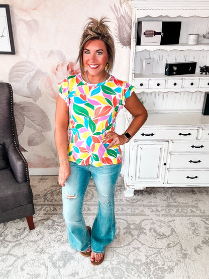 Be Optimistic Top - Multicolor Floral