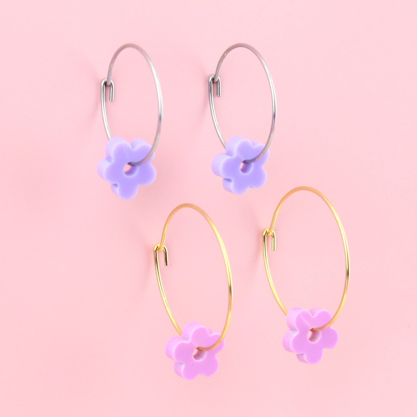 Dreamhouse Flower Power Hoop Earring Set