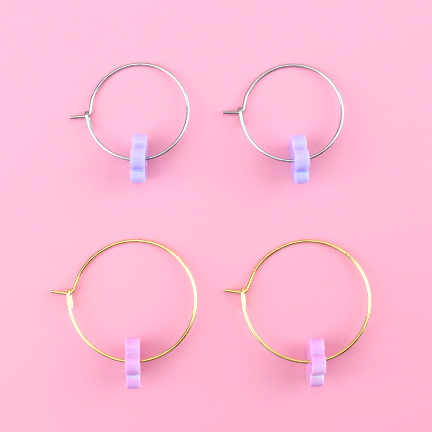 Dreamhouse Flower Power Hoop Earring Set