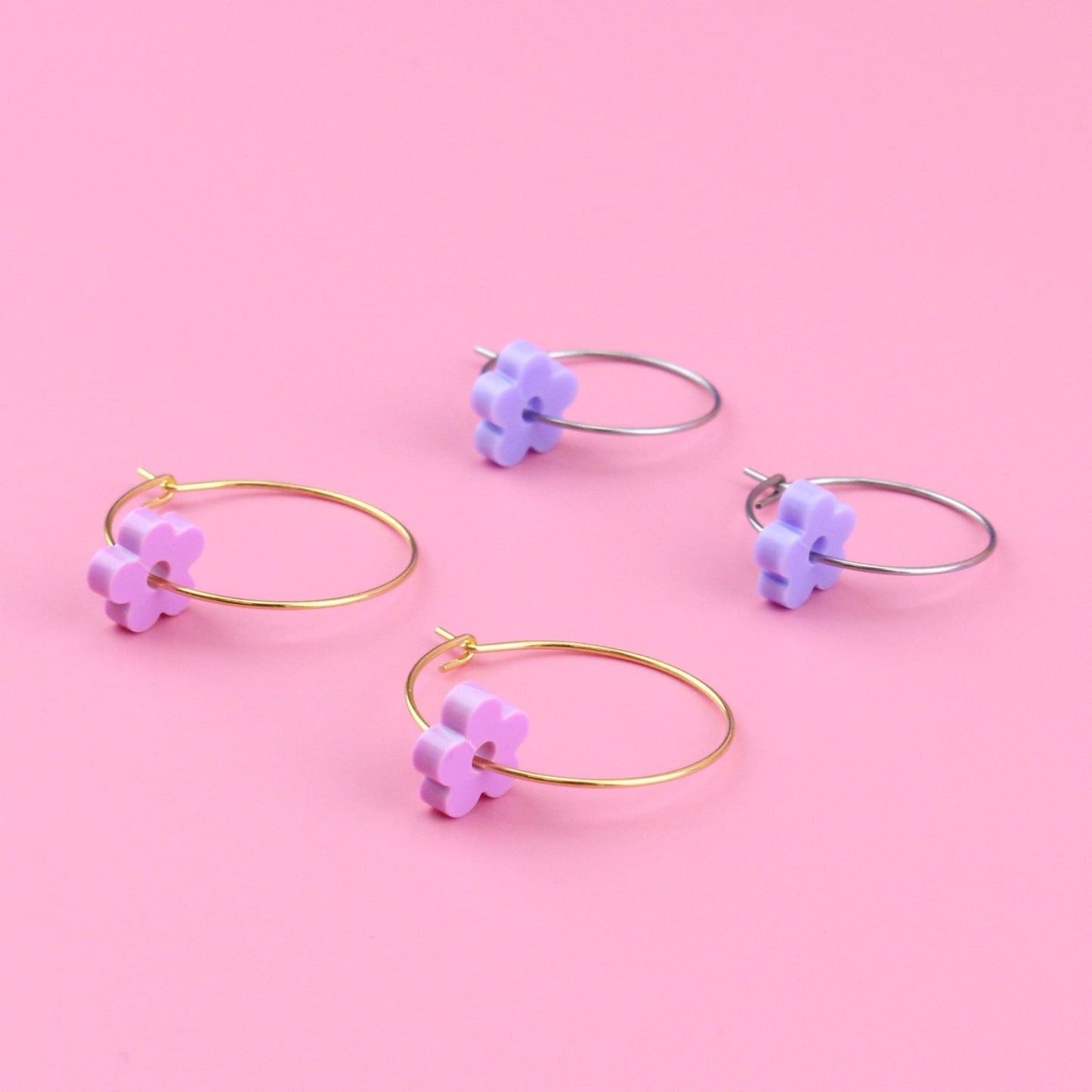 Dreamhouse Flower Power Hoop Earring Set