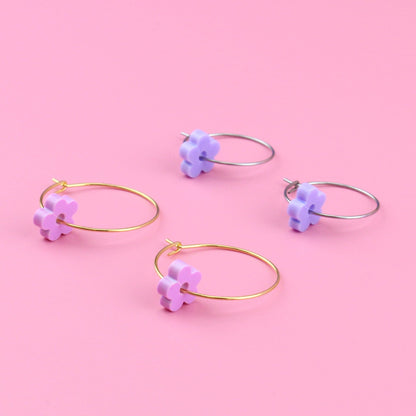 Dreamhouse Flower Power Hoop Earring Set