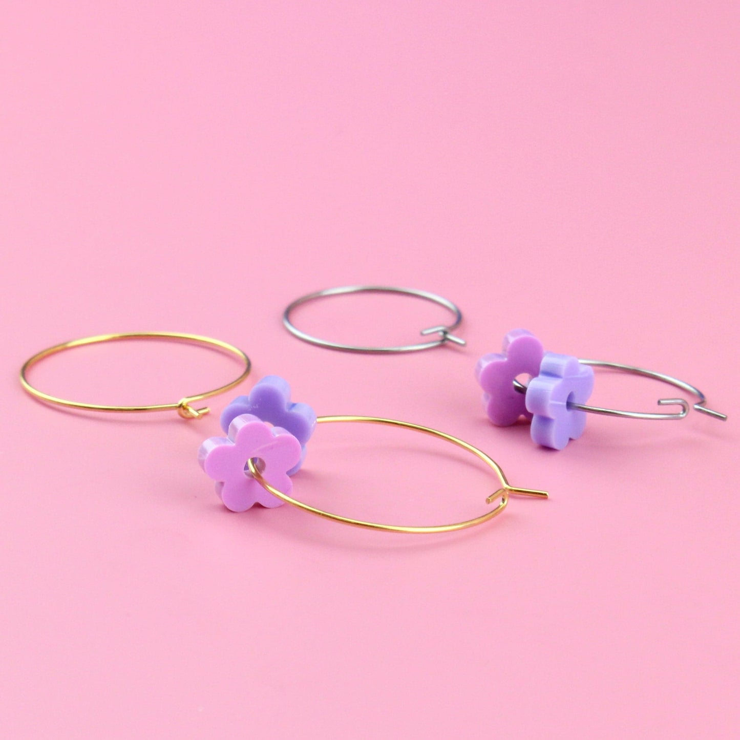 Dreamhouse Flower Power Hoop Earring Set