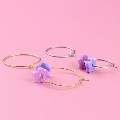 Dreamhouse Flower Power Hoop Earring Set