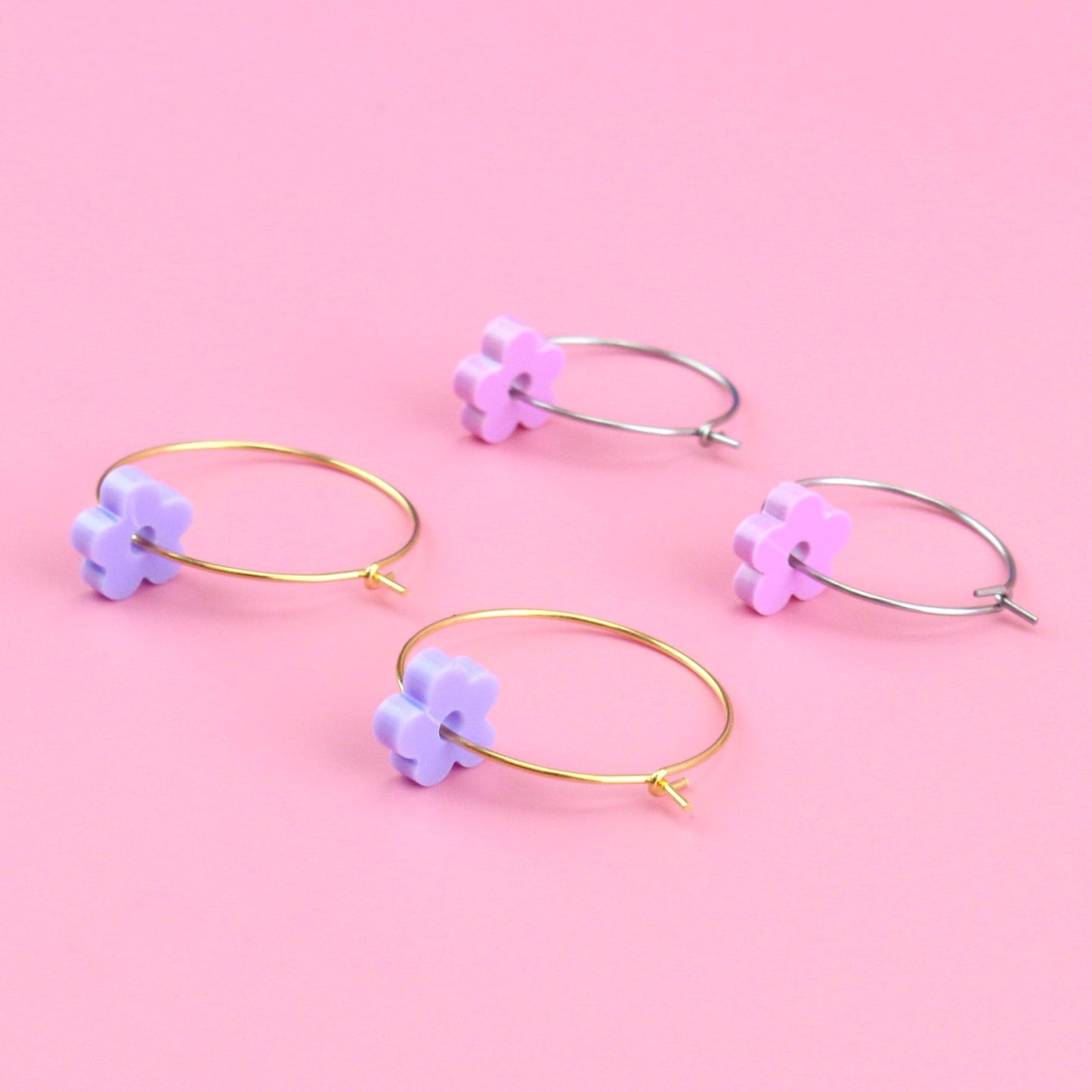 Dreamhouse Flower Power Hoop Earring Set
