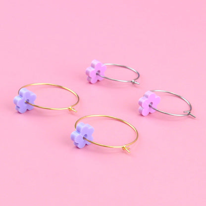 Dreamhouse Flower Power Hoop Earring Set