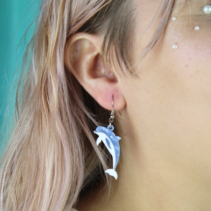 Dolphinitely Maybe Earrings (Marble)
