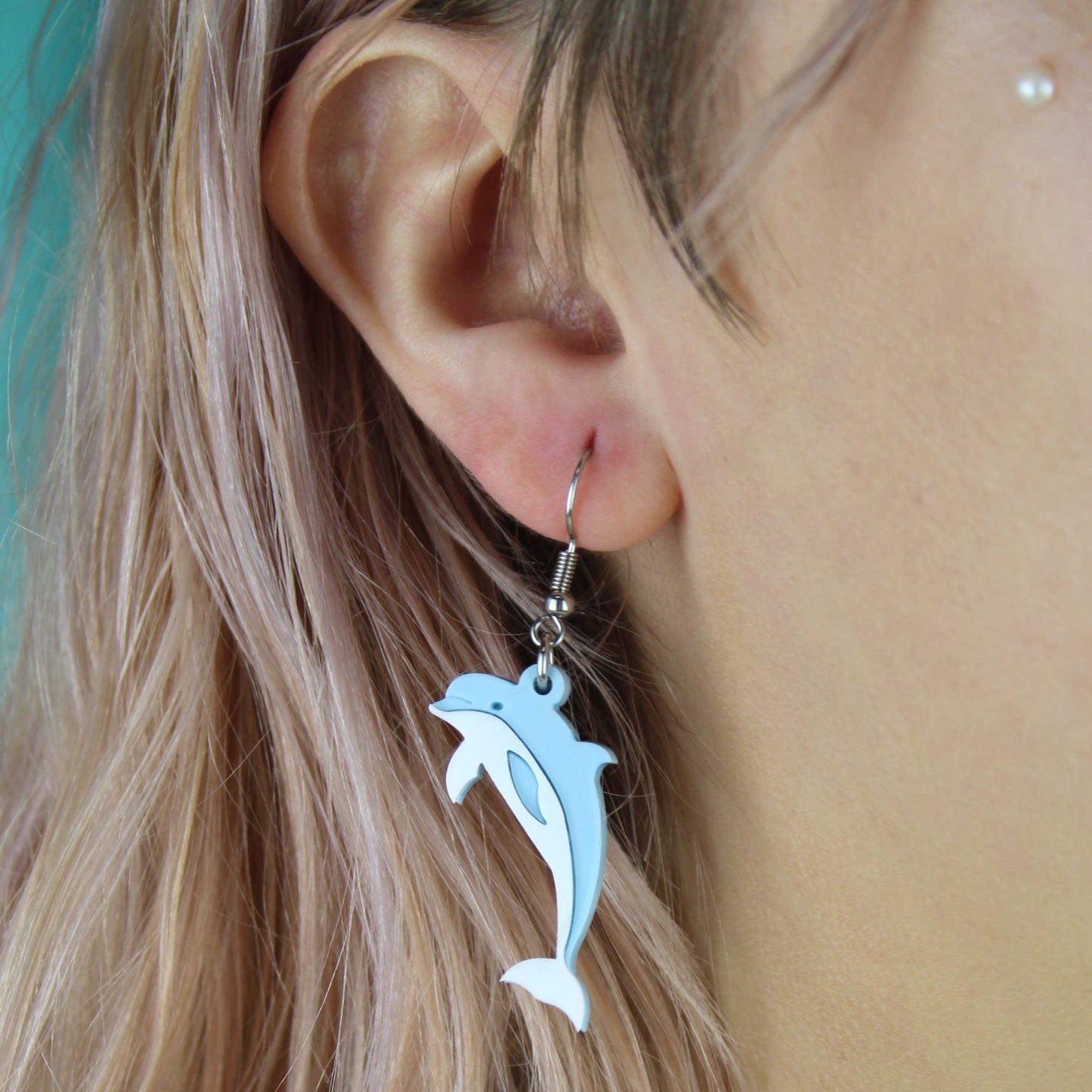 Dolphinitely Maybe Earrings (Light Blue)