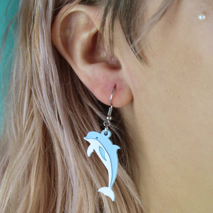 Dolphinitely Maybe Earrings (Light Blue)