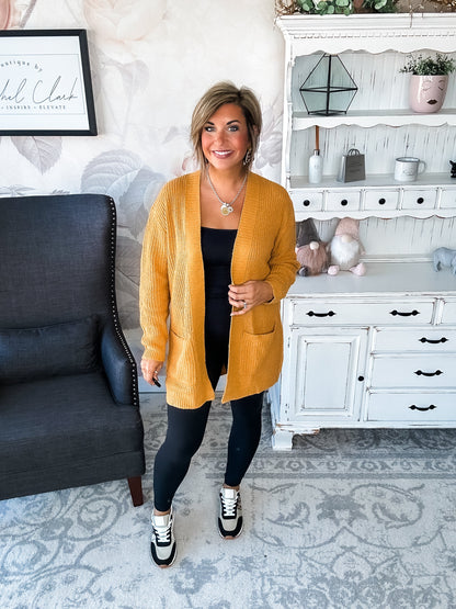 Can't Beat It Cardigan - Marigold