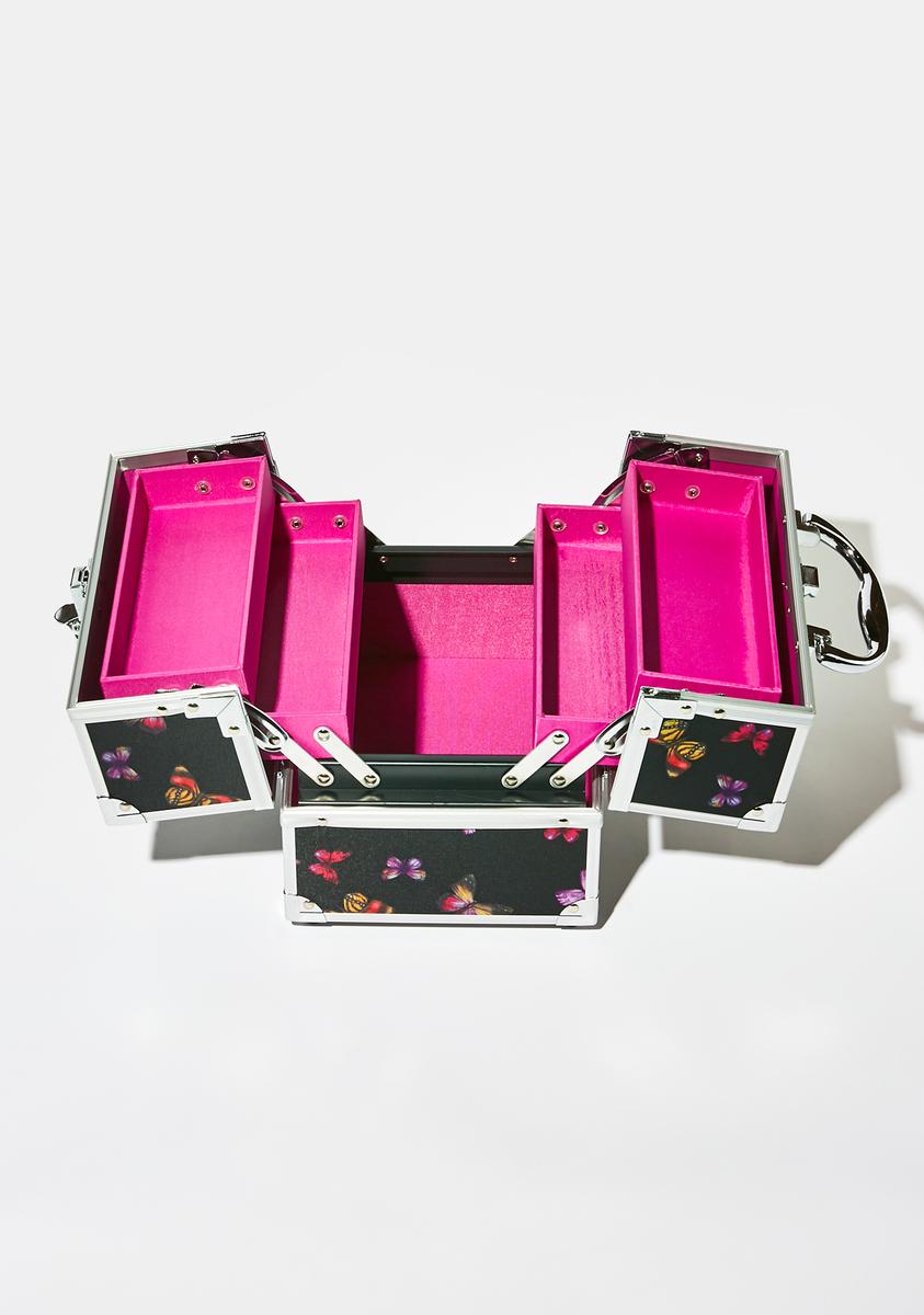 Adored Social Butterfly Train Case Organizer