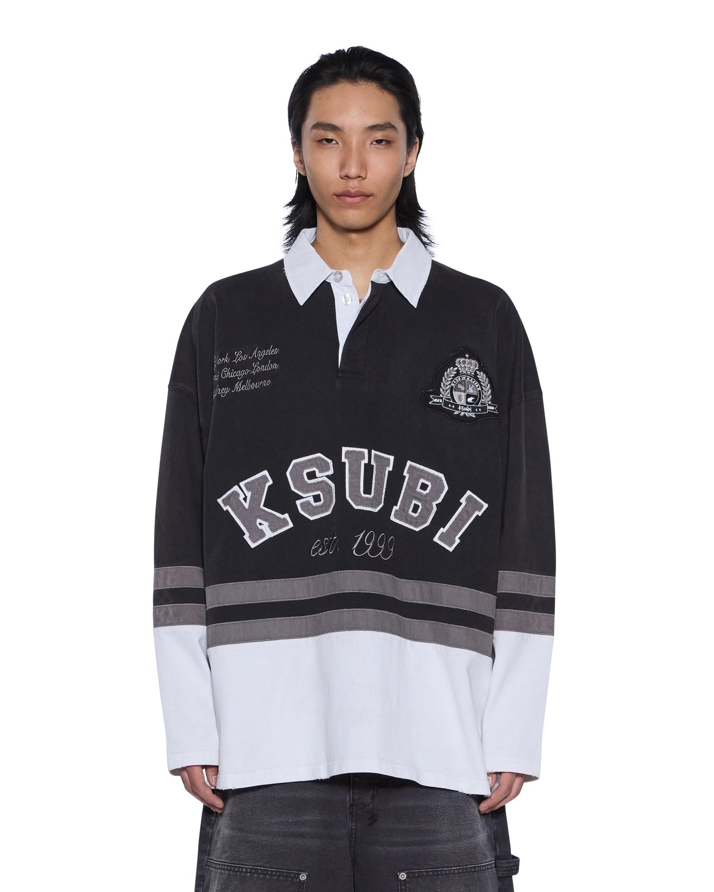 DUKE RUGBY LS JERSEY BLACK