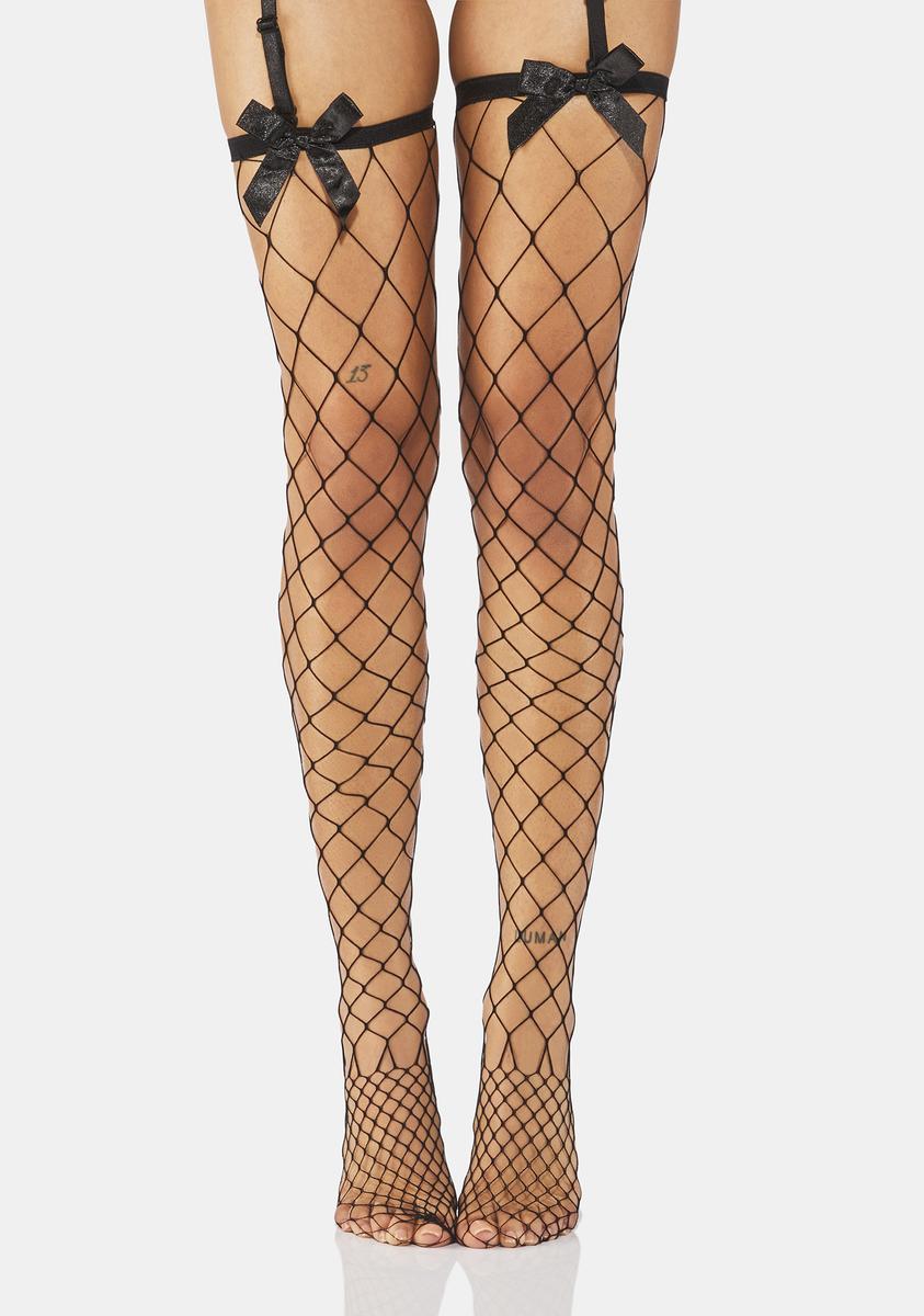 A Bow On It Garter Tights