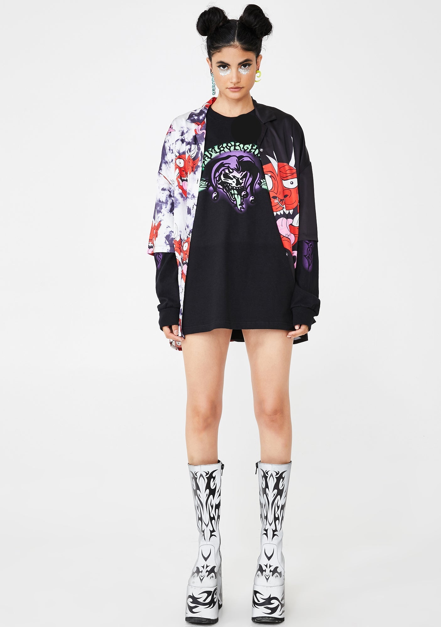 Airbrush Joker Long Sleeve Tee