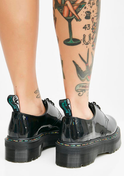1461 Rainbow Patent Quad Shoes