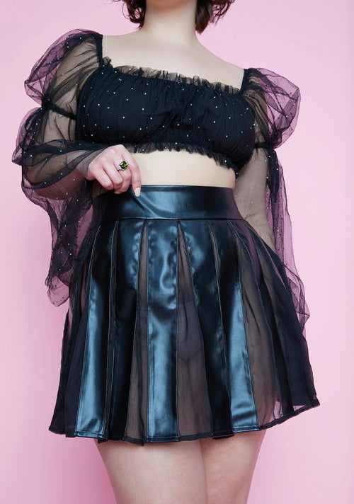 Always Chasing Moonlight Pleated Mini Skirt