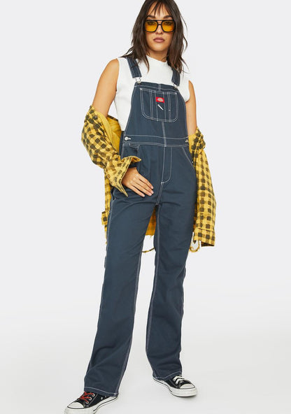 Air Force Blue Straight Leg Carpenter Overalls