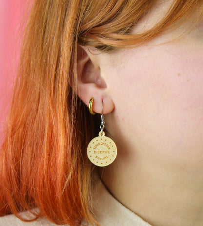 Digestive Biscuit Earrings