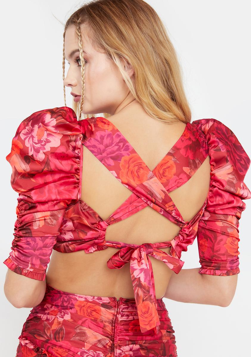 Alia Cross Front Crop Top