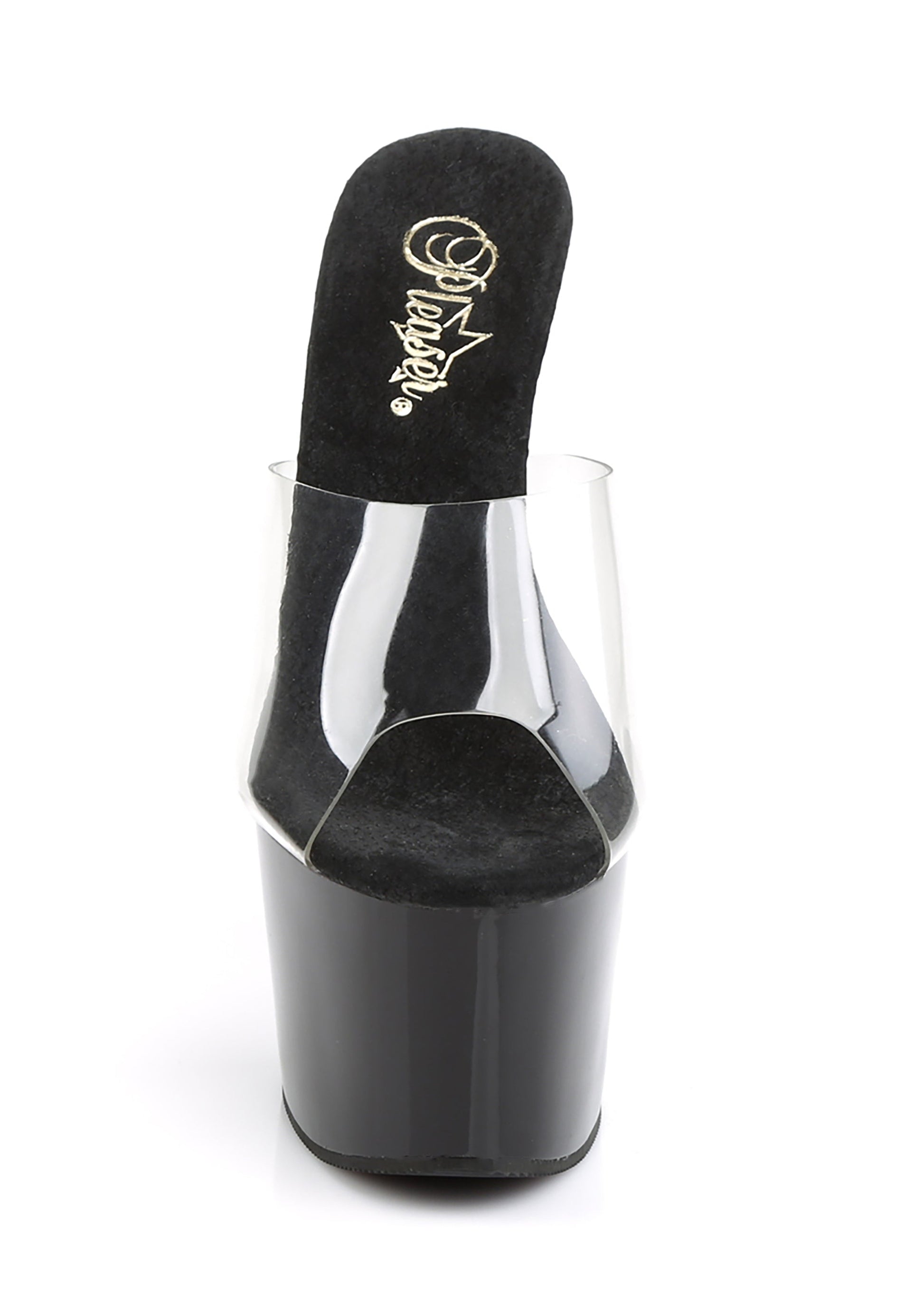 Adore-701 Platform Slides-Clear-Black