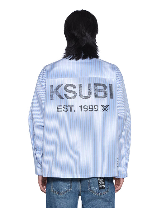 LANLEY LS SHIRT OCEAN STRIPE