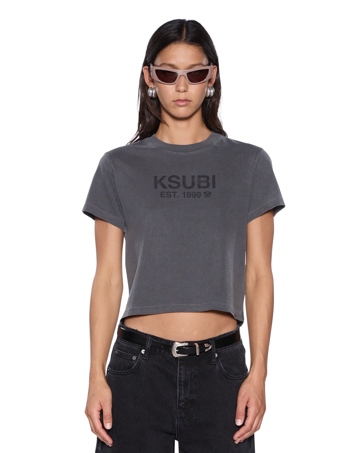 SHRUNKEN SS TEE CHARCOAL