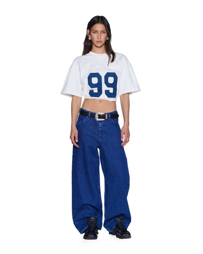 99 JERSEY BOYFRIEND SS TEE VINTAGE WHITE