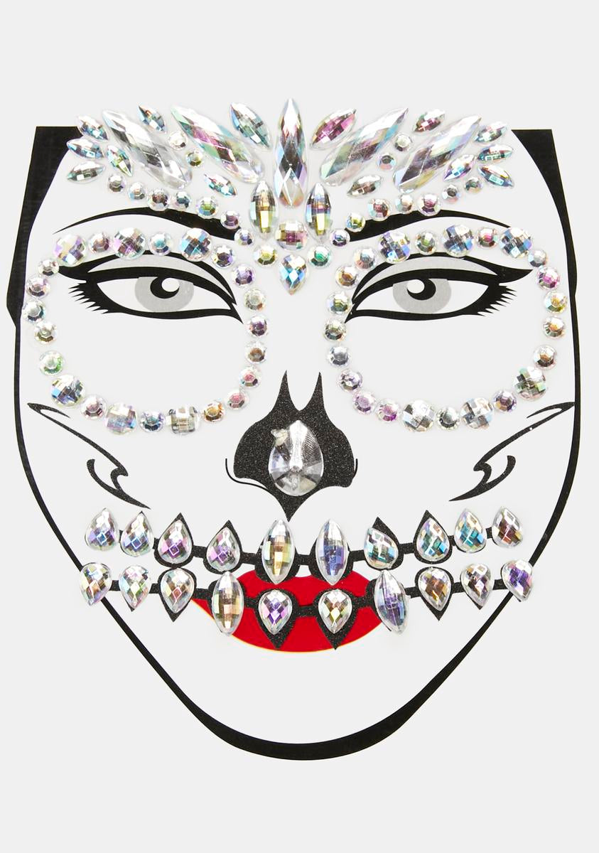 Afterlife Glamour Skeleton Face Gems