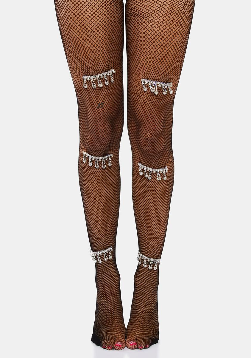 Always A Charmer Rhinestone Tights