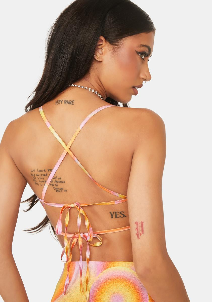 Albufeira Handkerchief Backless Crop Top