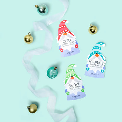 Christmas Holiday Gnomes Facial Mask