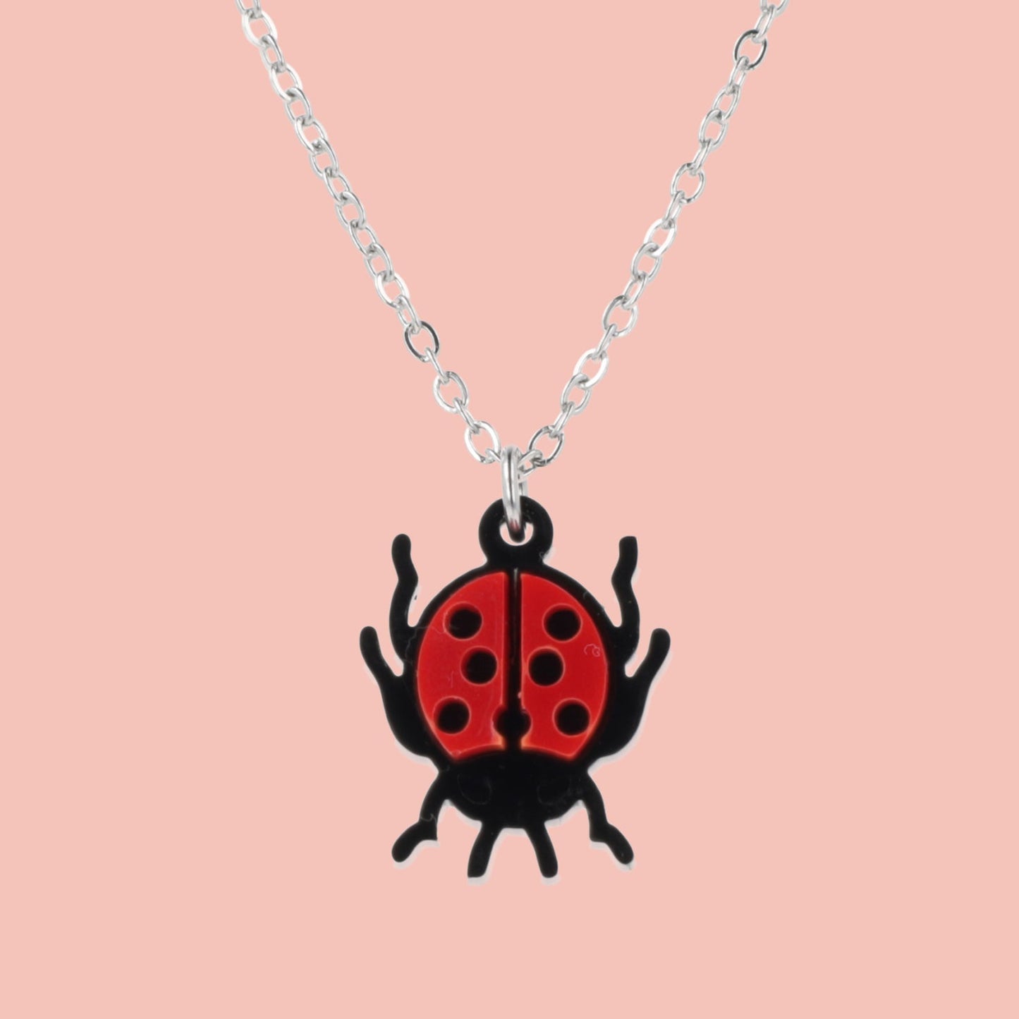 Dotty For You Ladybird Necklace - Bright Red