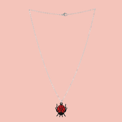 Dotty For You Ladybird Necklace - Bright Red