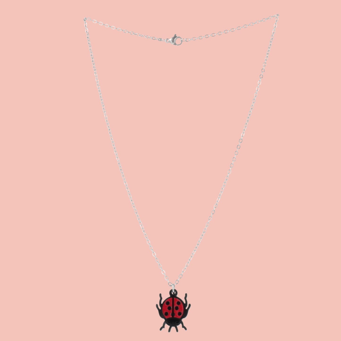 Dotty For You Ladybird Necklace - Shimmer Red