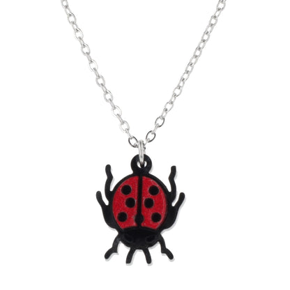 Dotty For You Ladybird Necklace - Shimmer Red