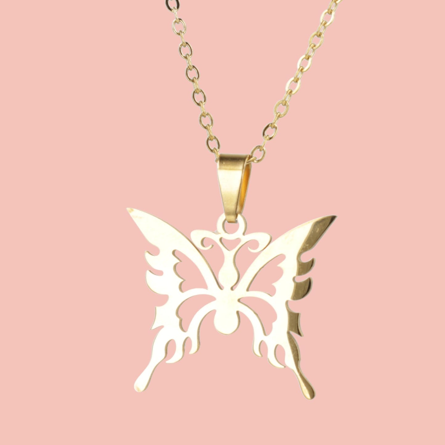 Ethereal Butterfly Necklace (Gold Plated)