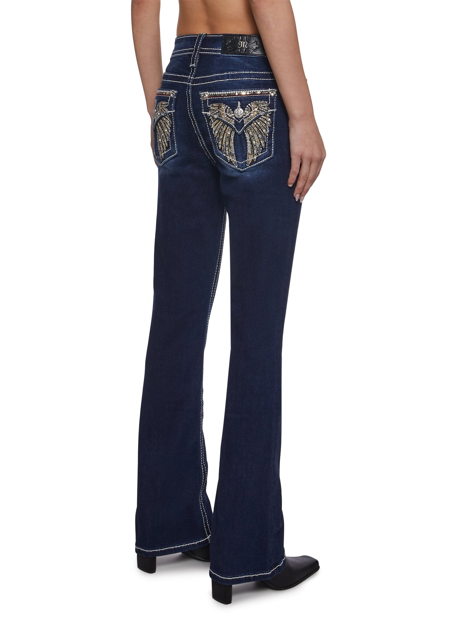 30" Mid Rise Boot Cut Jeans